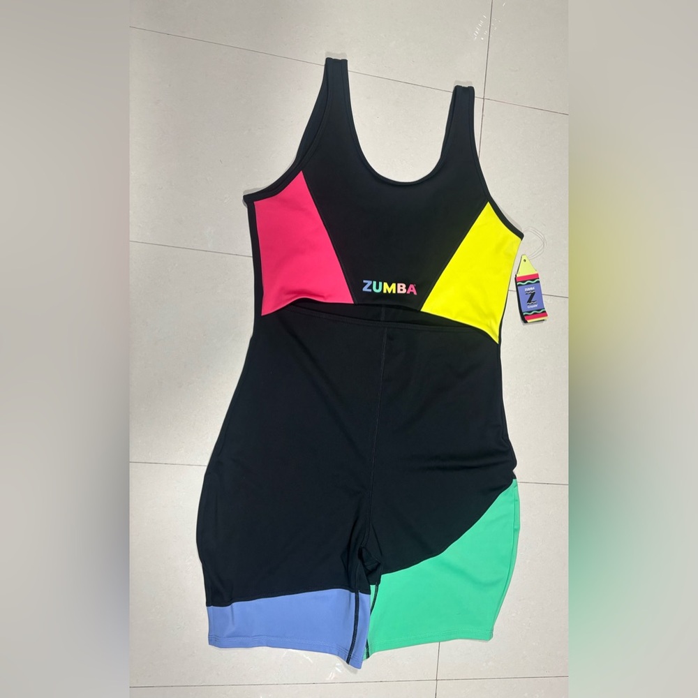 Zumba Fitness Black and Neon One Piece